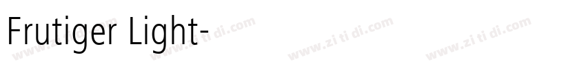 Frutiger Light字体转换